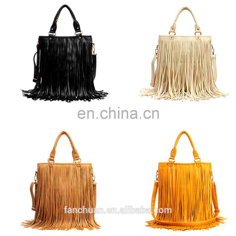 2015 Europe Trendy Tassel PU Leather Messenger Bag