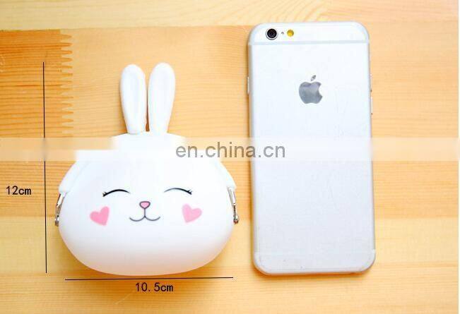 Cartoon Silicone Coin Wallet Korean Cute Rabbit Coin Purse Candy Color Packet Fashion Women Bags
