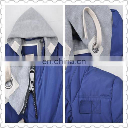 latest fashion mens casual winter thick paded hooded running jacket