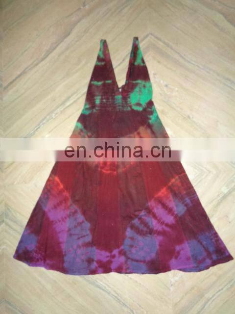 COTTON TIE DYE LADIES DRESS PACK OF 50 PCS