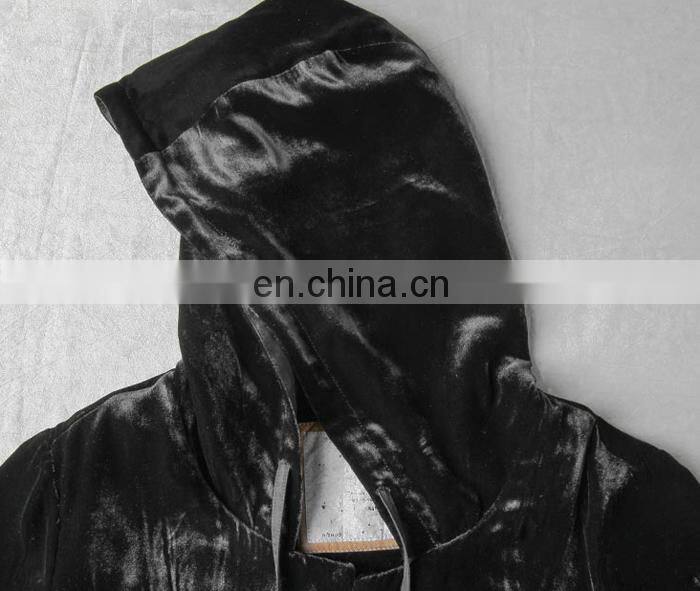 New Arrival Style Customized Long Women Winter Hoodie Velvet Coats