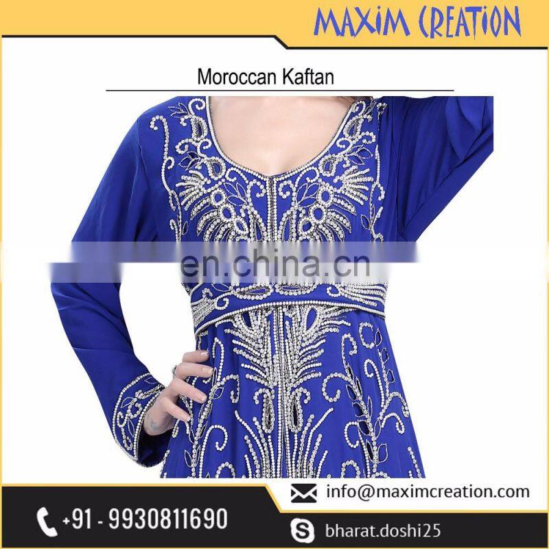 Royal Blue Luxury Kaftan For Wedding Occasion And Party Wear 5996