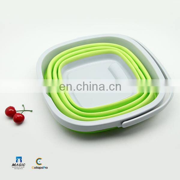 10L Square Collapsible Plastic Bucket