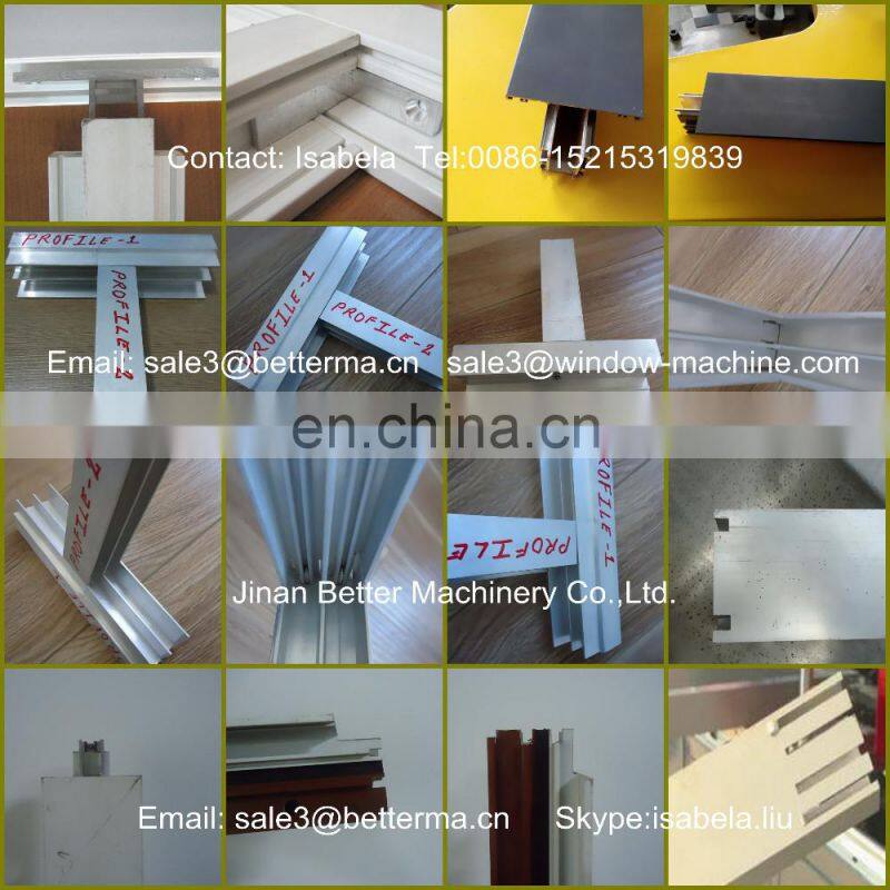 Full automatic mullion end milling machine for Aluminum and PVC profile window door