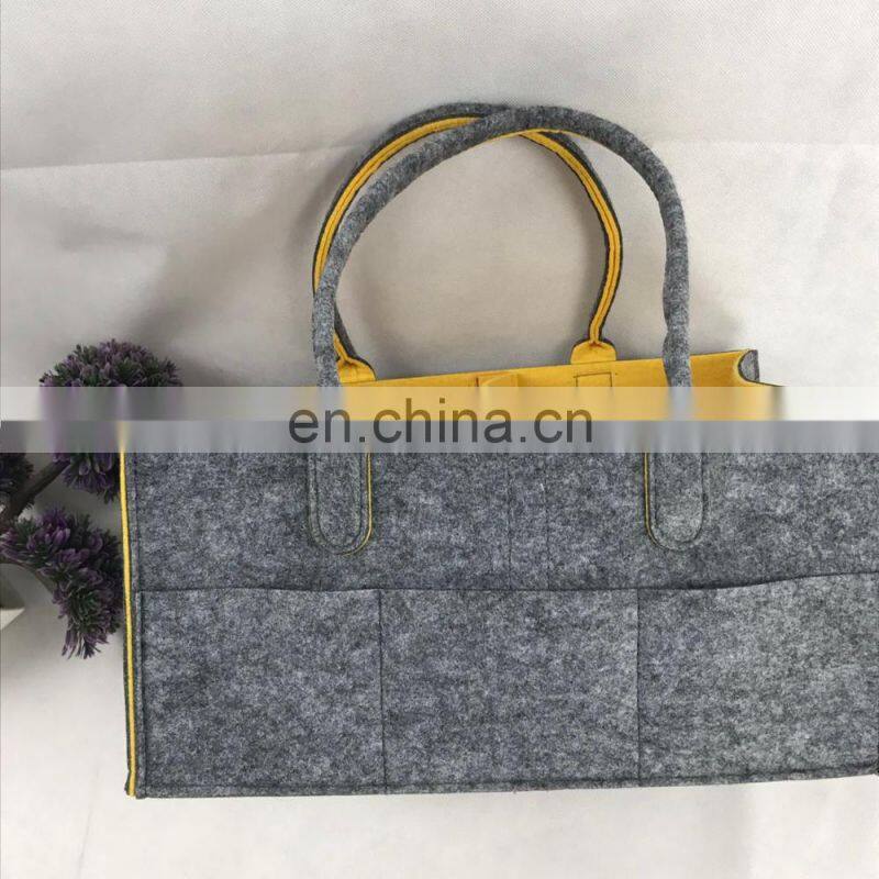 top quality felt baby diaper caddy with handle