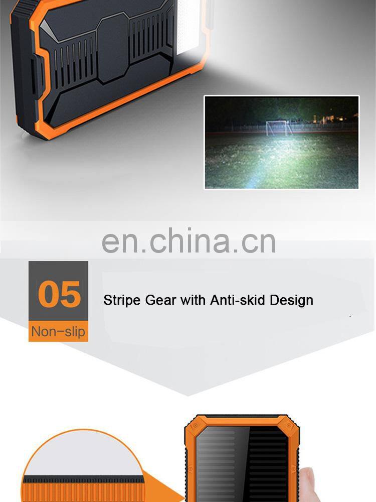 Hot Selling portable Custom solar charger sunlight traveller 10000mah solar Power Bank Powerbank