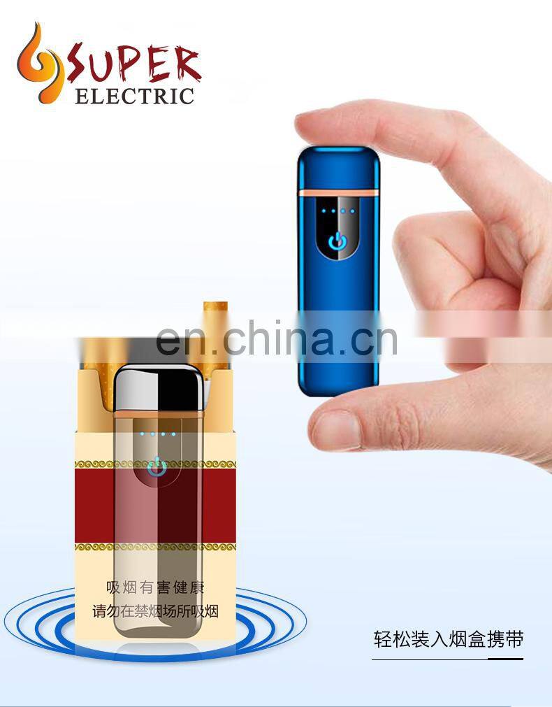 Colorful heating coil touch sensing electronic USB lighter