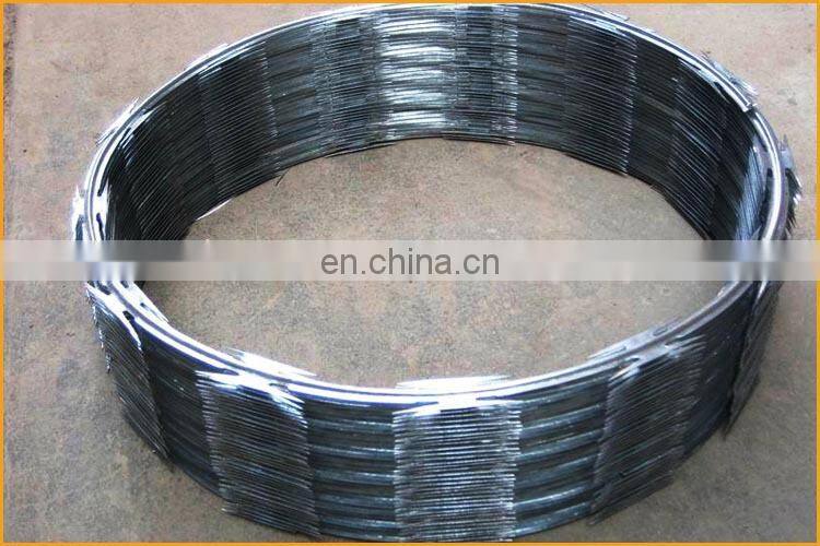 Hot sale high quality razor barbed wire/ military concertina wire