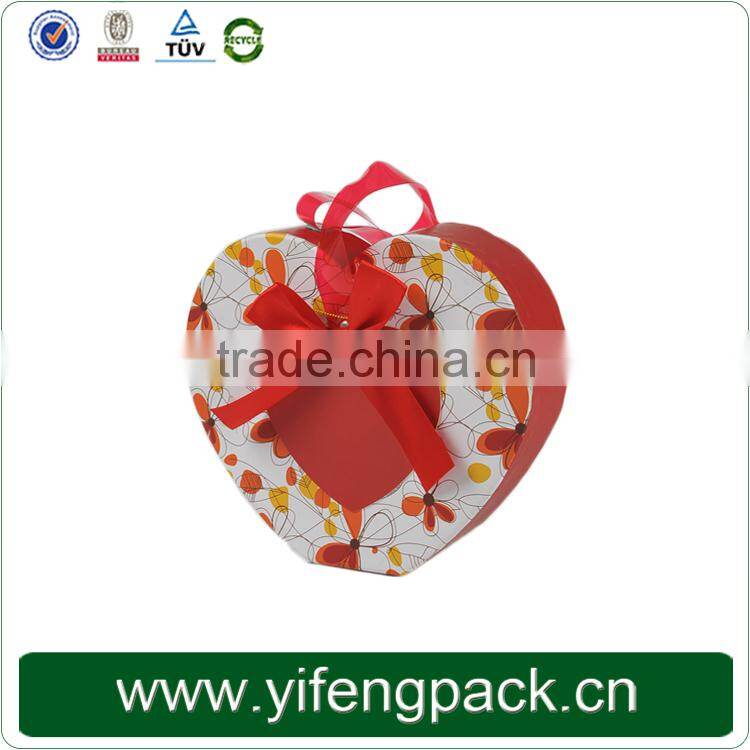 Heart shaped red paper jewelry boxes wholesale