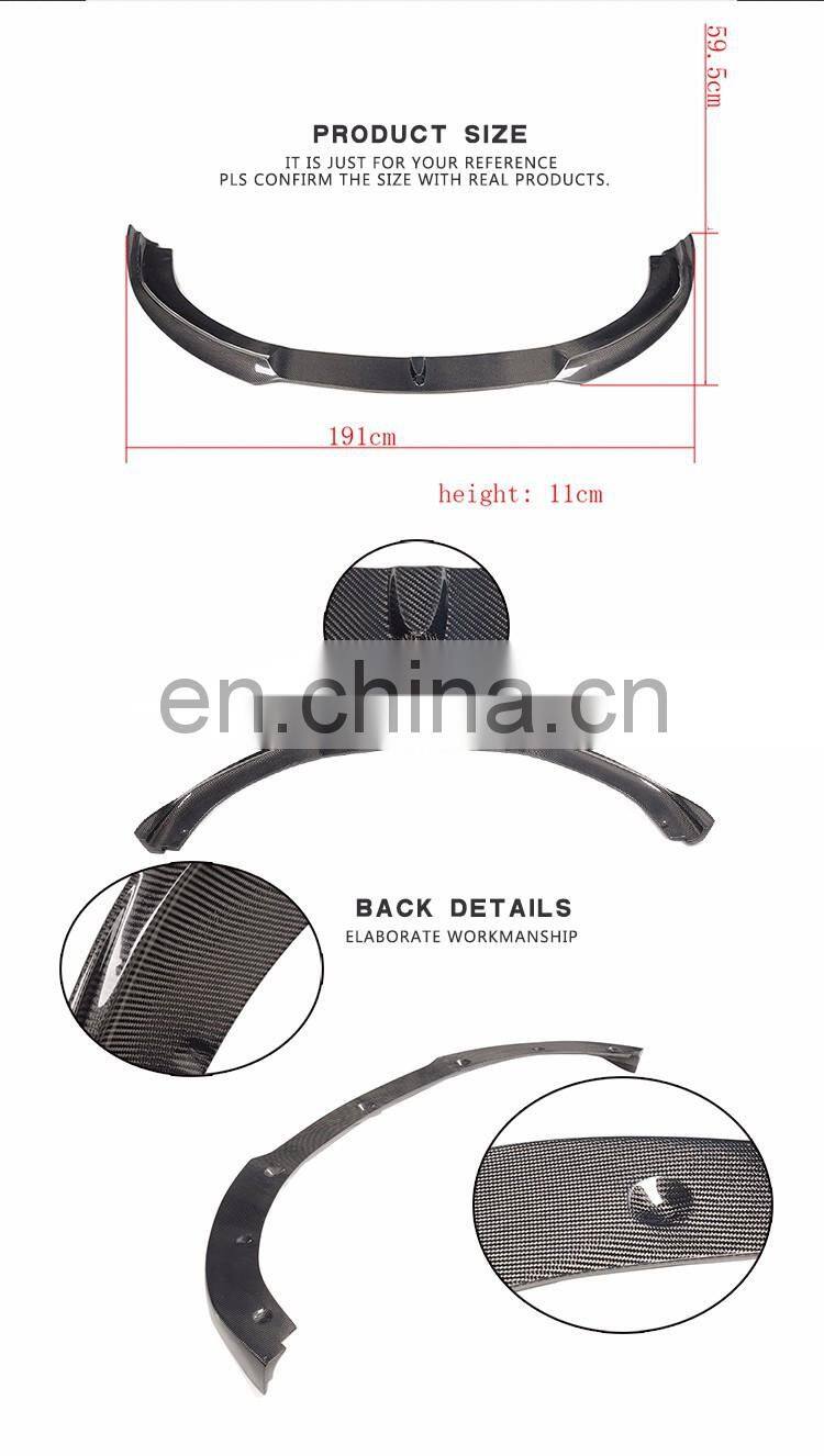 Car Carbon Fiber Front Diffuser Lip for Porsche Panamera S Sedan 4S Hatchback 4-Door 09-11