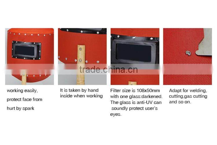 hard fibre vulcanized paper welding glass mask and red steel paper welding mask made in china WM064
