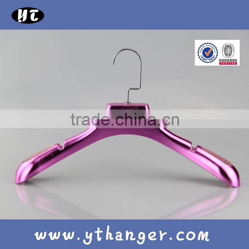 HA6959 notched plastic shirt hanger rose gold coat hangers