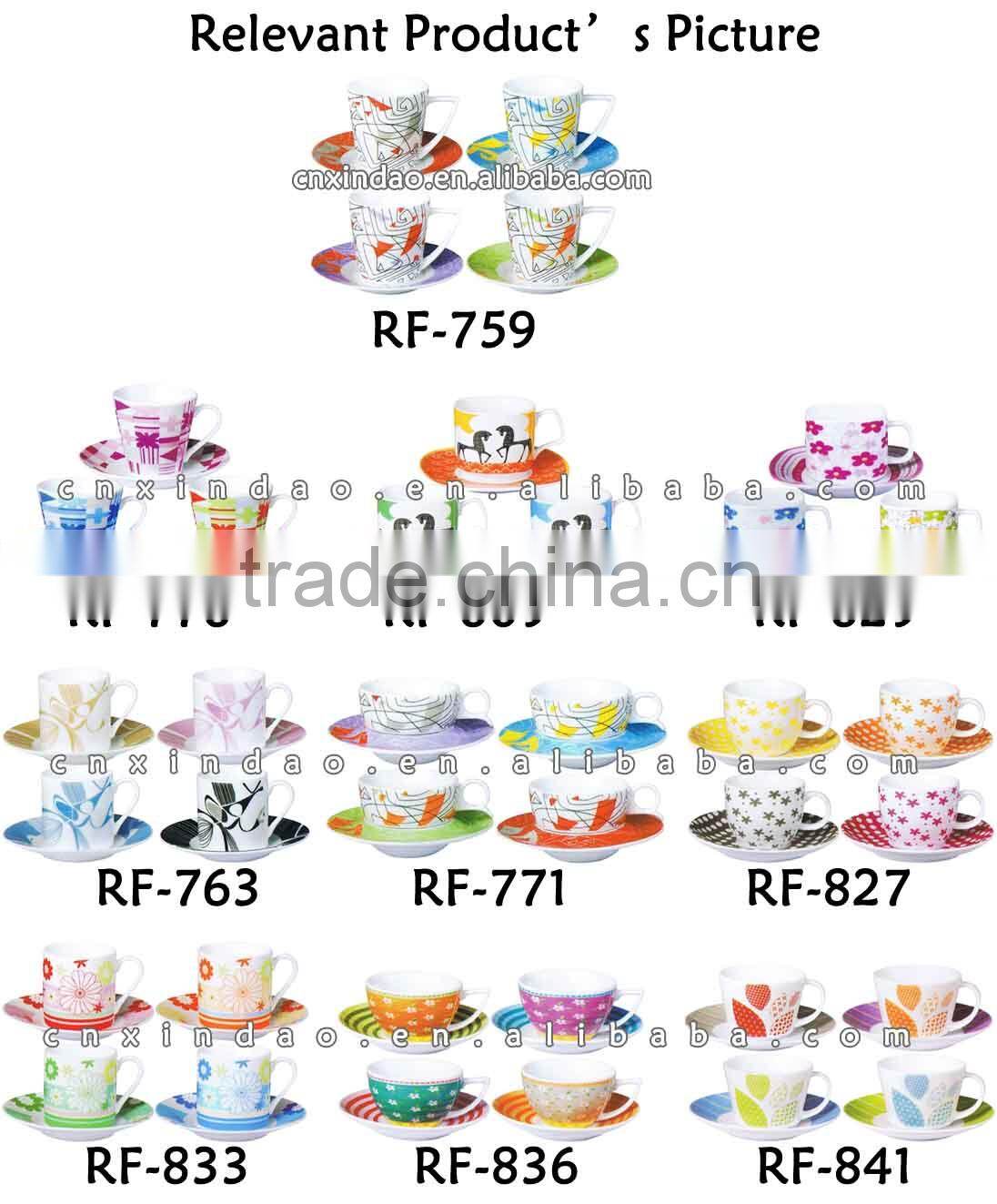 Wholesale Promotion Ceramic Coffee Soup Cup and Saucer for Dinner Set Made in Zibo