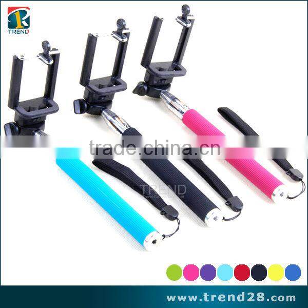 phone camera bluetooth aluminum stick selfie monopod for iphone
