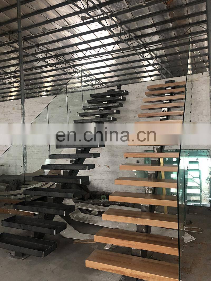 2020 Indoor Minimalist Double Stringer Home Stairs Staircase Design Ideas