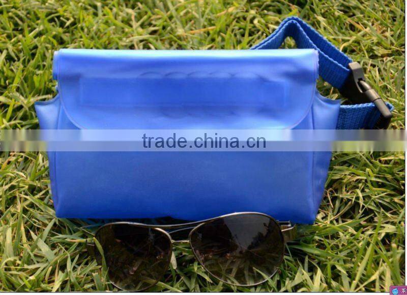 Plastic waterproof running waist bag pvc waterproof waist pack dry bag factory