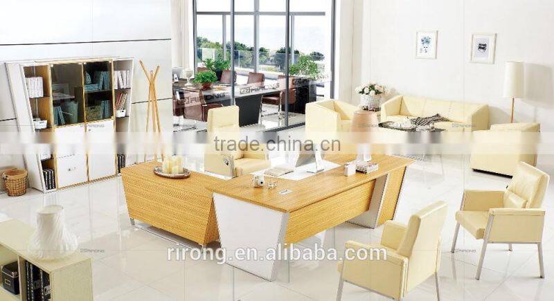 Top oil wax leather 1+1+3 executive office sofa