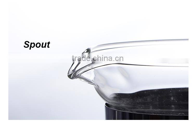 hand blown glass pitcher , glass pitcher with lid water pot 1000ml