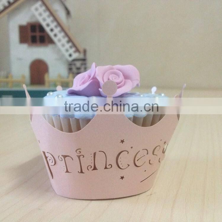 High Quality Lovely 2016 Laser Cut Princess Cupcake Wrappers
