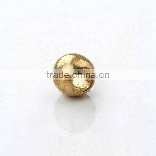 Round Brass Beads With Two Hole - Diameter 2.5mm Hole 1mm