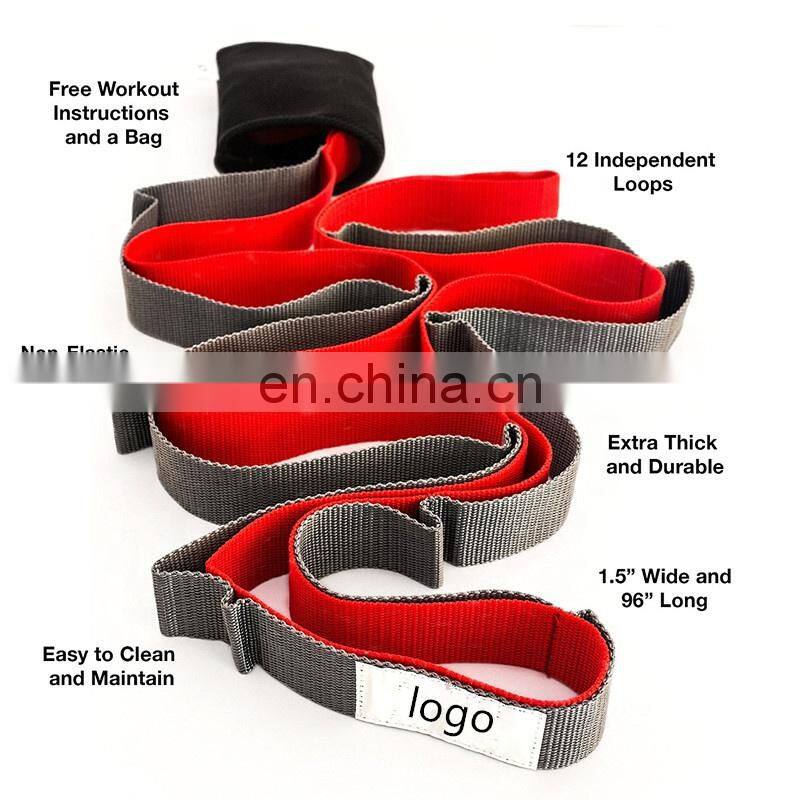 Yoga Stretching Strap Stretch Band with 12 Loops