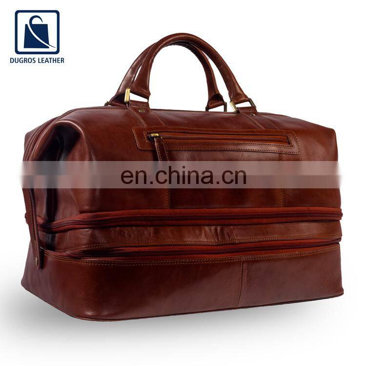 Wholesale Price Excellent Quality Genuine Leather Duffel Travel Bag Exporter