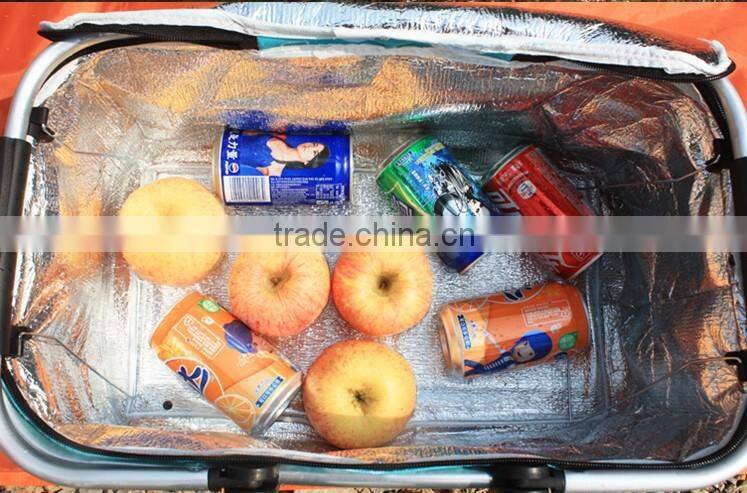 folding picnic basket with aluminium frame