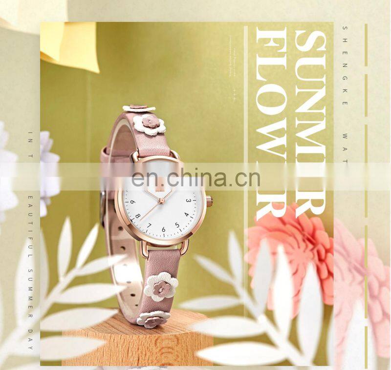 SHENGKE High School Students Watchs White Children Watch Young Girls Cute Wristwatchs Dropshipping Watches