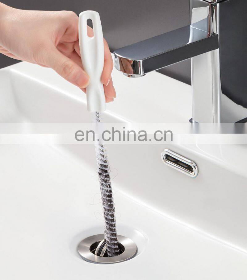 Pipe Dredging Brush Bathroom Hair Sewer Sink Cleaning Brush Drain Cleaner Flexible Cleaner Clog Plug Hole Remover Tool