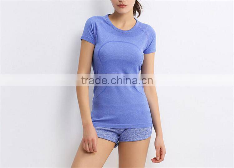 2016 breathable trainning nude pink t shirt