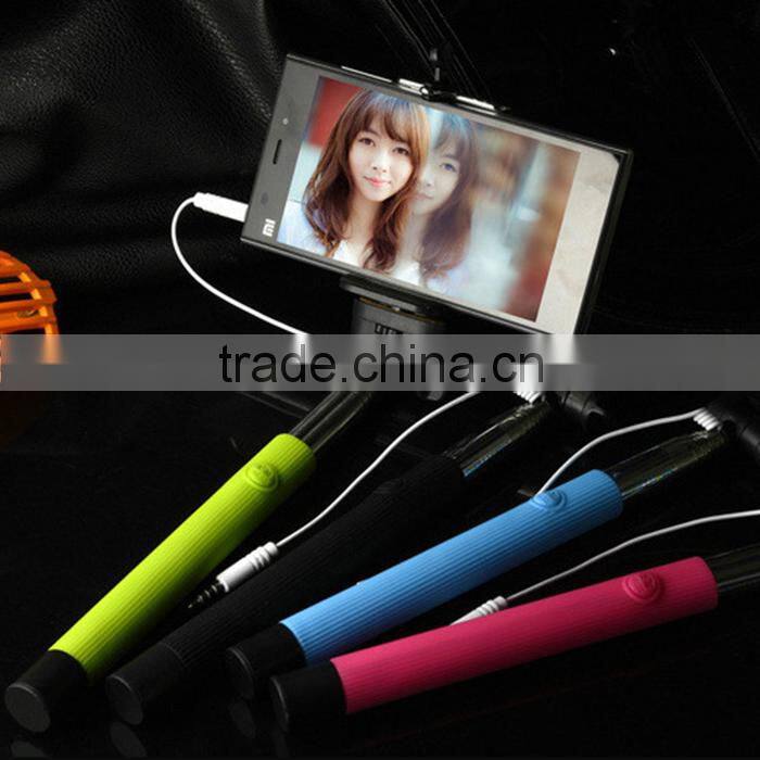 2015 selfie stick extendable monopod cable take pole selfie stick