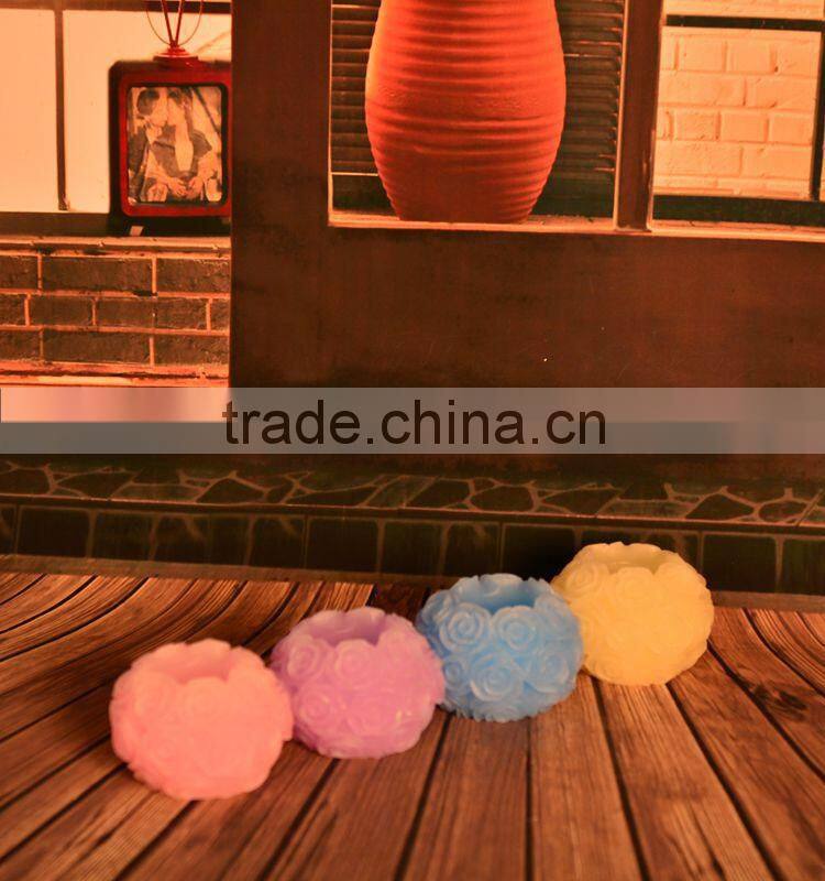 Flower-shaped waterproof floating wedding candle