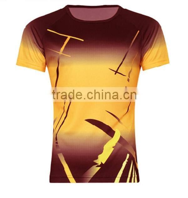 Wholesale custom 100% polyester mens long sleeve plain long length t-shirts