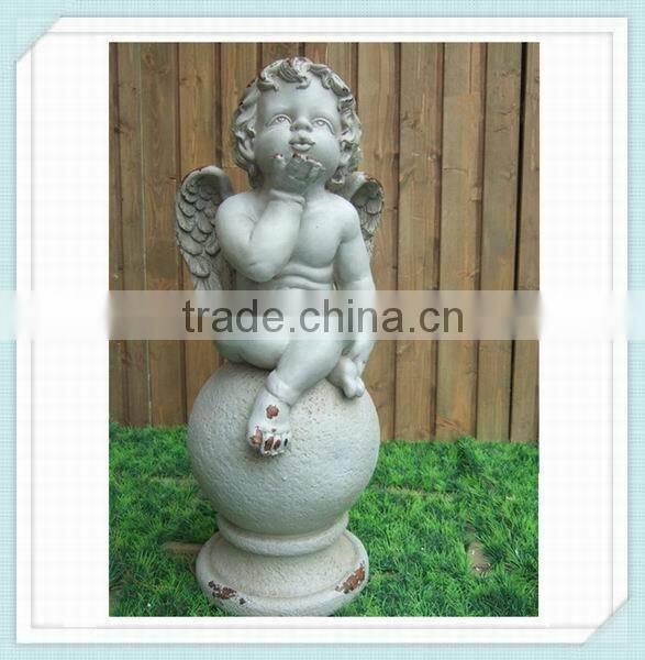 funny garden statues boy blowing bubbles