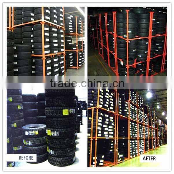 Warehouse stackable foldable collapsible metal the tire rack