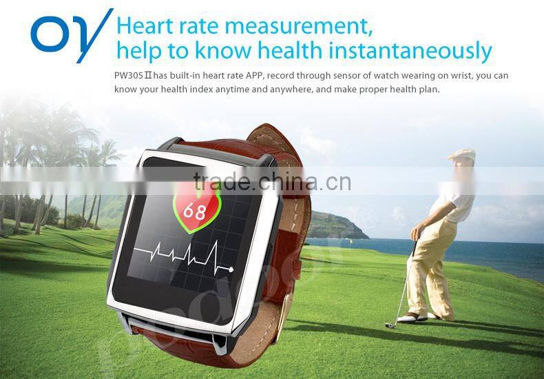 smart watch pw305II color E paper screen, heart rate ,pedometor base on server to offer healthy suggestion e-ink screen watch