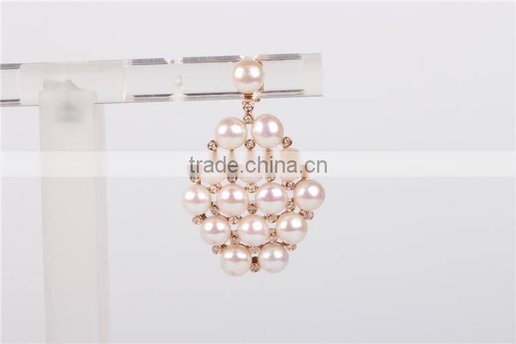fashion earring designs new model hanging pearl earrings jewelry set