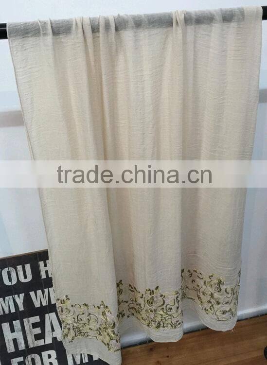 New Embroidery Design Pattern Cotton Viscose Fashion Ladies Scarf