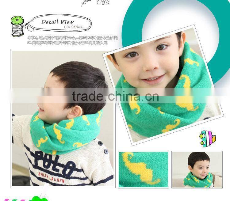 2014 Newest Cute Popular Beard Knit Circle Loop Baby Winter Scarf