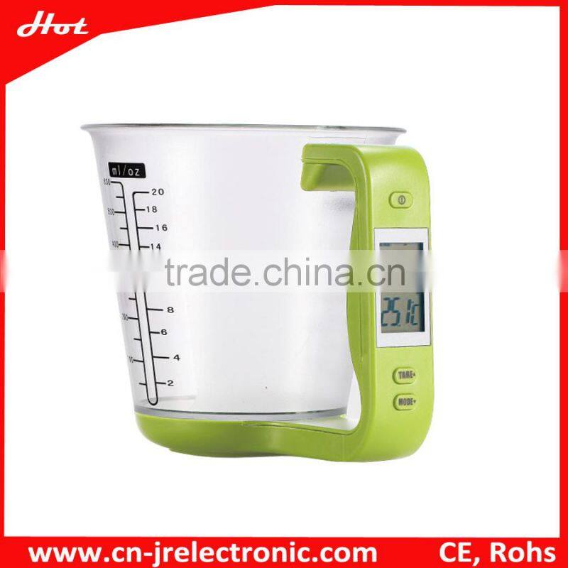 Christmas gifts 2015 1kg/600ml separated design measuring cup digital kitchen scale food scale comply CE ROHS LFGB