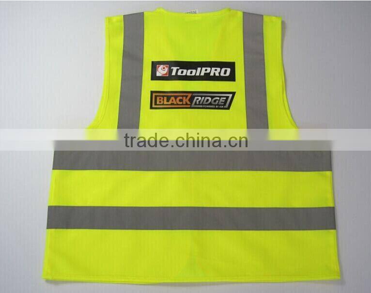 Safety equipment reflective safety vest with zipper
