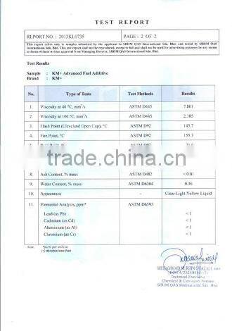 High Performance Bio Gasoline/Diesel/Petrol Fuel Additive- KM+