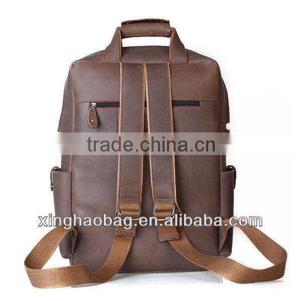 2014 fashion vintage cowhide leather backpack bag for wholesale