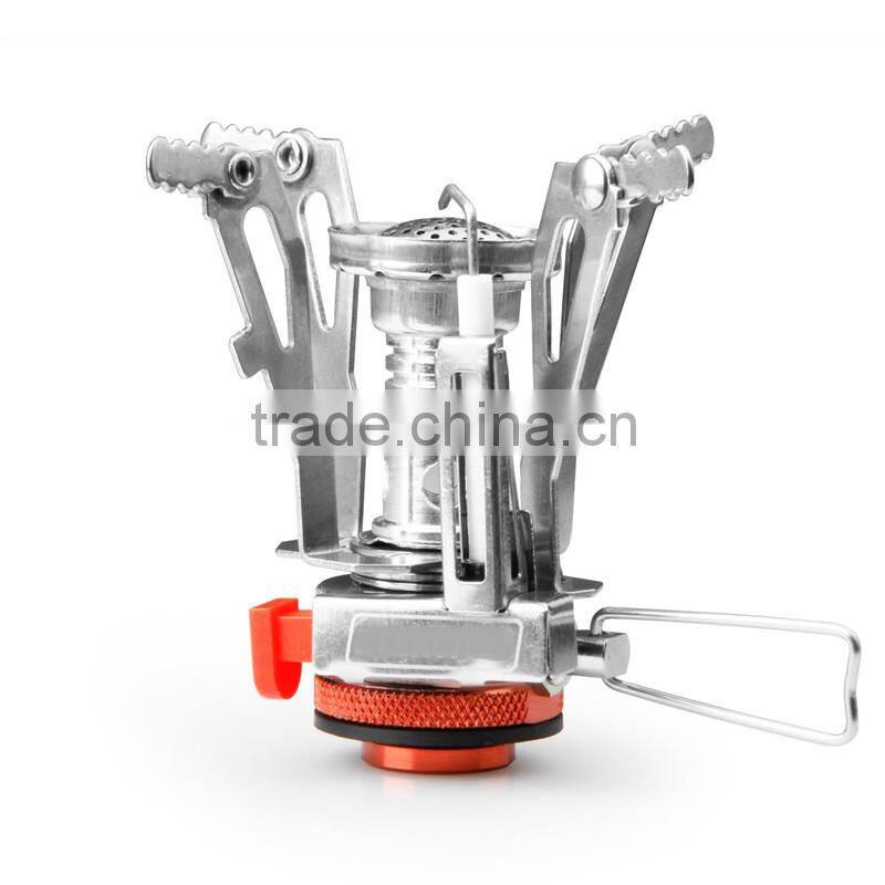 portable camping gas stove,table outside using stove