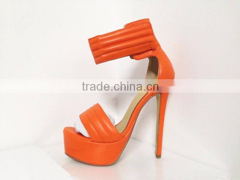 Ankle Strap Fancy Sandals China Catwalk Factory 16CM Sky High Platform Women High Heel Sandals Ladies