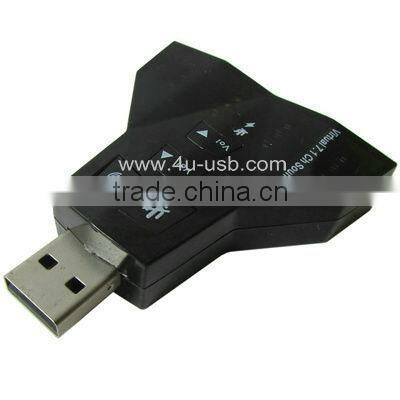 4U 2.1 Channel USB Sound Adapter(Double USB Microphone,Double USB Headset)
