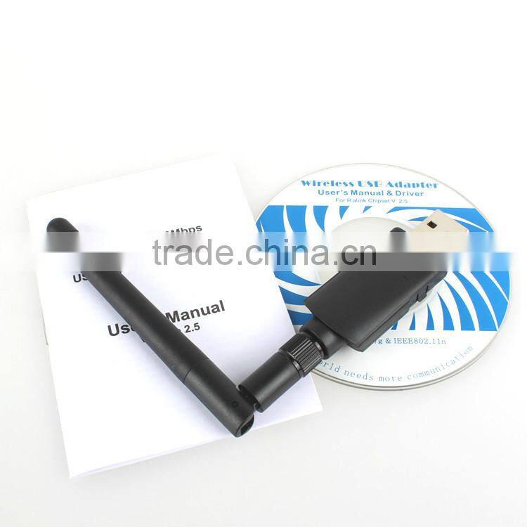 mini 2T2R 300Mbps wireless usb wifi adapter with external antenna With WPS botton