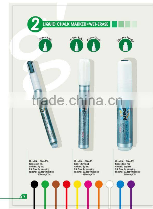 3mm wet-wipe silver window marker