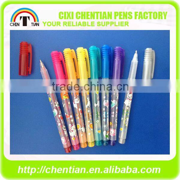 High Quality Multi-color F-908 Glitter Ink Gel Pen