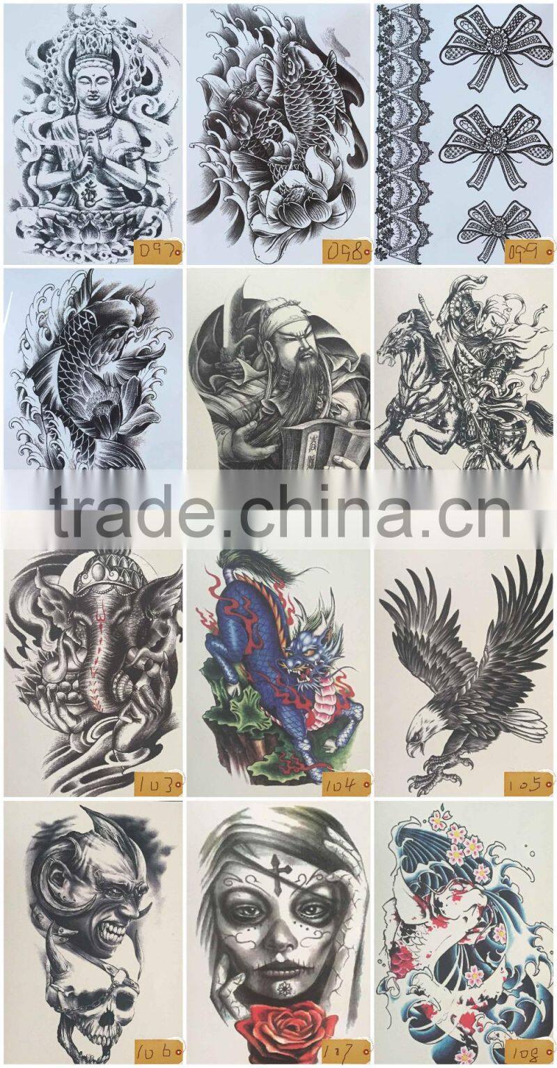 High Quality Letter Gold Flash Metallic Metal Custom Water Transfer Temporary Tattoo Stickers Body Art